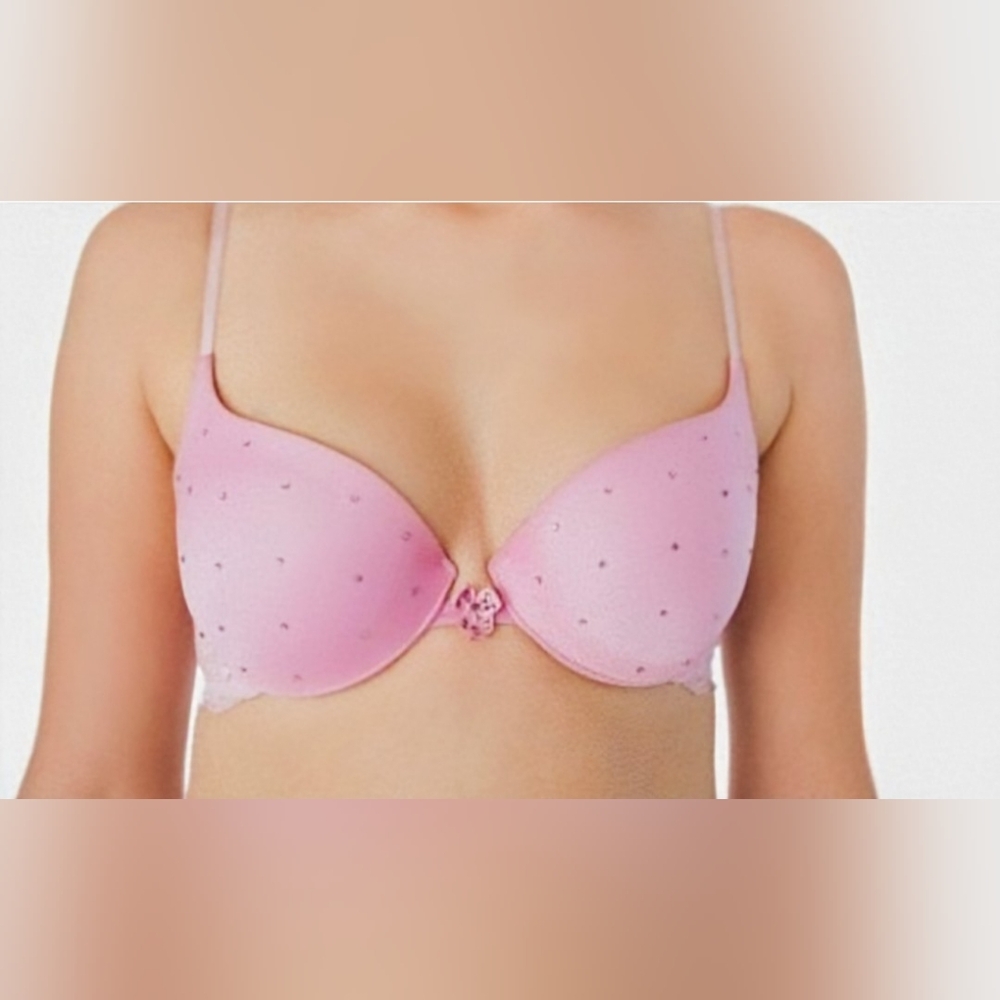 Victoria's Secret pink rhinestone push up bra 36B!